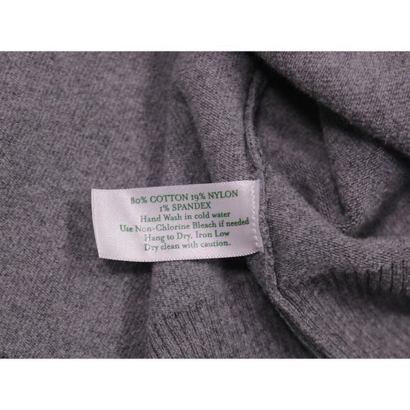 Criquet Gray Cotton Knit Quarter 1/4 Zip Pullover Men's Large - Picture 7 of 7